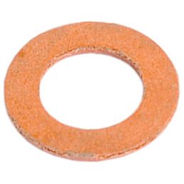 This Sparex Metric Vulcanised Fibre Washer (Part No. S.5837) is a flat, circular piece made from reddish-brown material, featuring an inner diameter of 4.5mm and an outer diameter of 8mm.