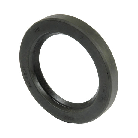 A Sparex Imperial Rotary Shaft Seal, 1 3/4'' x 2 1/2'' x 3/8'' Single Lip (Sparex Part No.S.58714), black rubber washer with visible markings on the outer edge, designed for use in Leyland 252 applications.