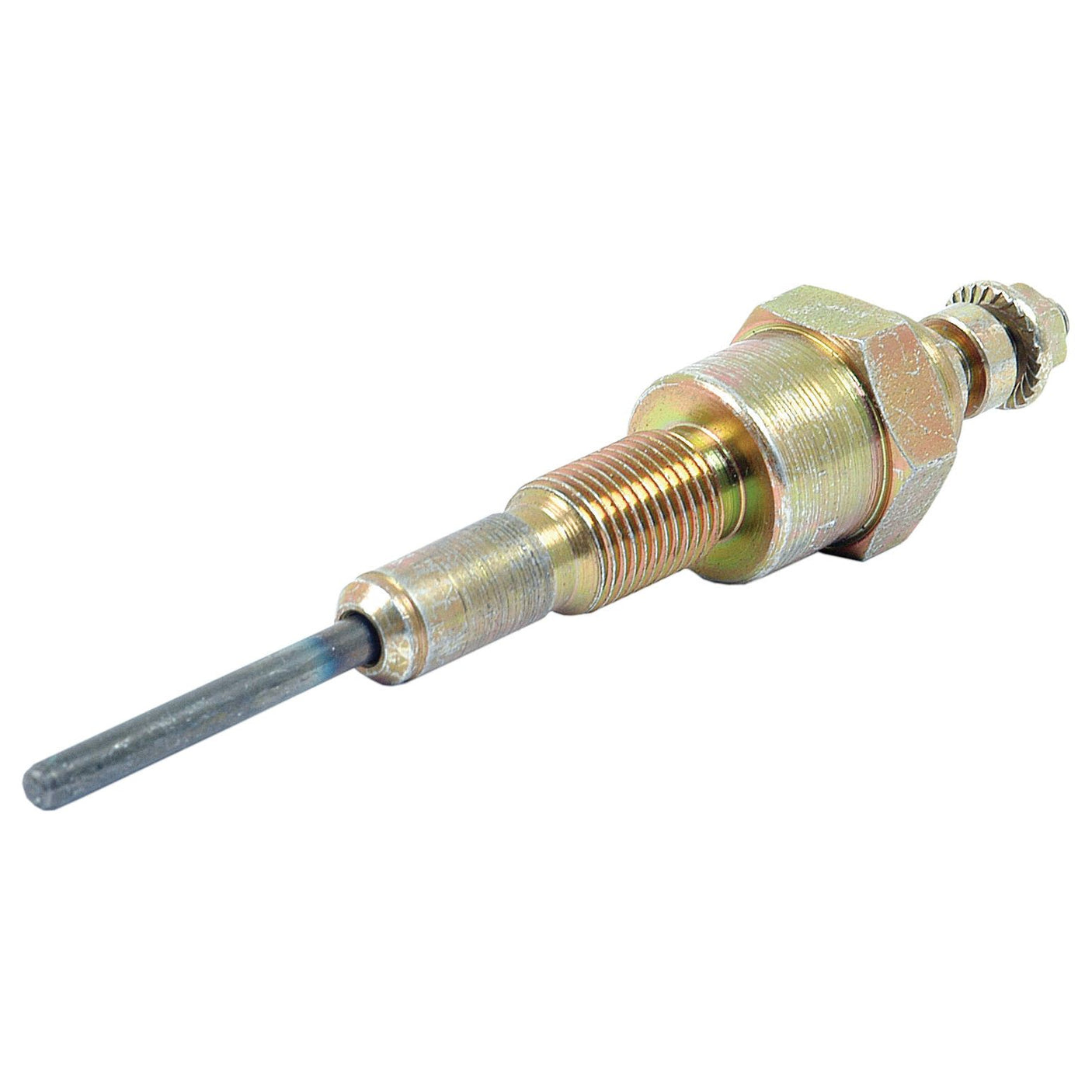 Introducing the Glow Plug - S.58735 by Sparex, designed for diesel engines with a threaded metallic body and an elongated heating element, ensuring a precise thread size for an optimal fit.