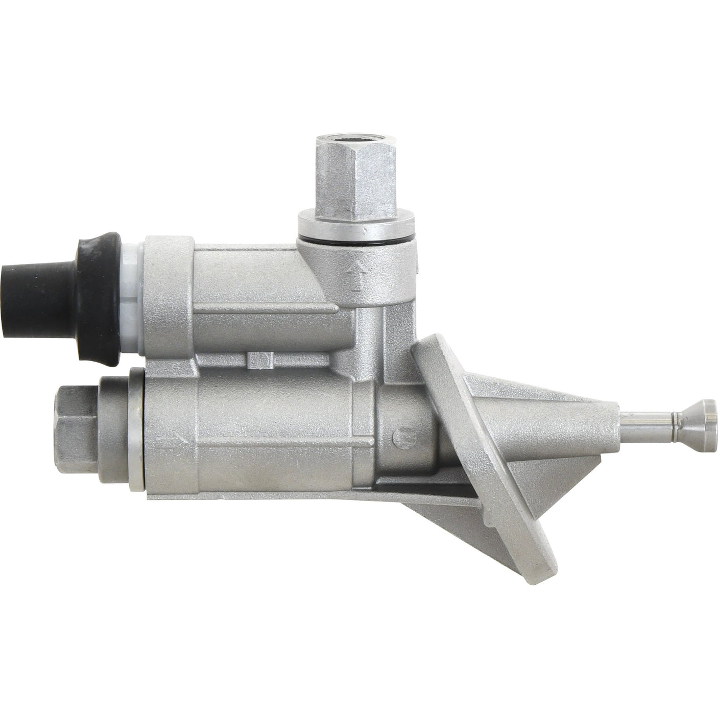 A Sparex Fuel Lift Pump (Sparex Part No. S.58763), featuring a threaded metal industrial valve assembly with a protruding lever akin to the durable components used in Ford / New Holland fuel lift pumps, is displayed on a white background.