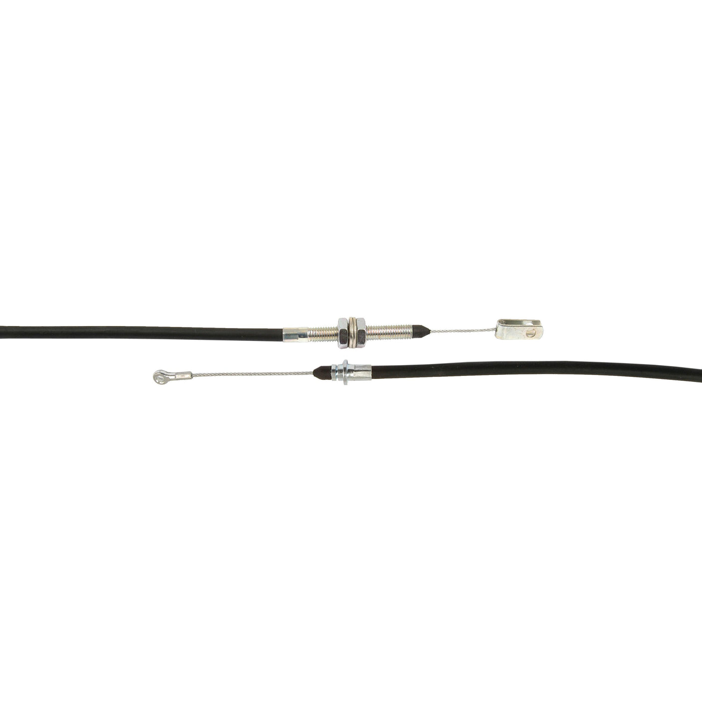 A Sparex Hand Throttle Cable, Part No. S.58767, featuring a length of 1480mm and an outer cable length of 1340mm with metallic connectors and fittings, is shown against a white background.