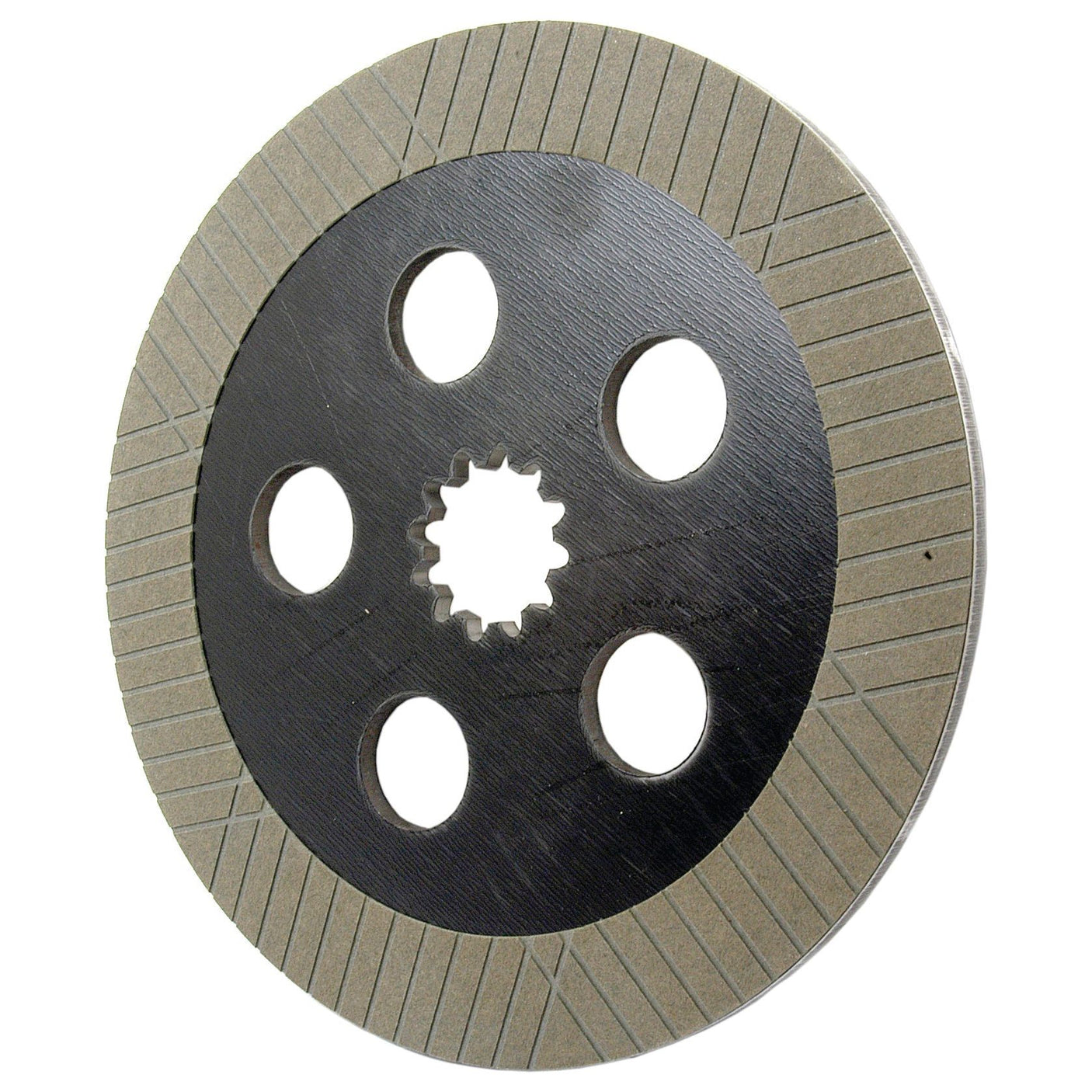 The Brake Friction Disc by Sparex, model S.58880, is a circular metal disc with an outer diameter (OD) of 306mm. It features six evenly spaced holes and a gear-like center, along with a grooved outer section and a smooth inner area for optimized performance. Additionally, it includes paper lining for enhanced functionality.