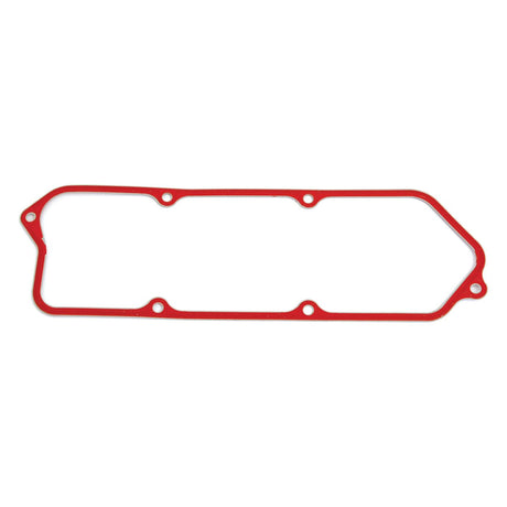 A red composite/rubber Rocker Cover Gasket with six bolt holes, specifically designed for a John Deere mechanical component, available as Sparex Part No. S.58881.