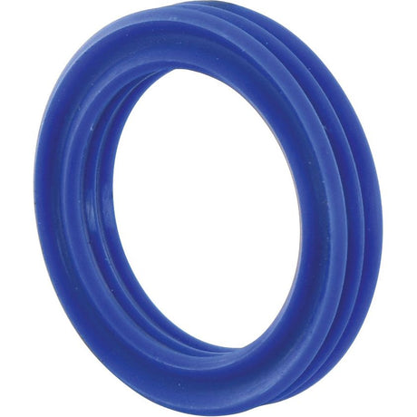 A blue rubber O-ring with a circular shape and ribbed texture, compatible as an oil seal for a 28mm shaft, ideal for John Deere machinery. This product is known as the Oil Seal by Sparex, Part No. S.58885.