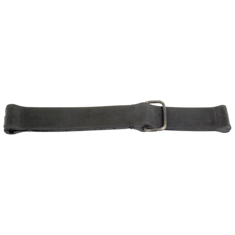 This Sparex Bonnet Strap (Part No. S.59005), featuring a black rubber strap and a metal buckle, is perfectly suited as a Case IH bonnet strap and is laid out flat against a white background.