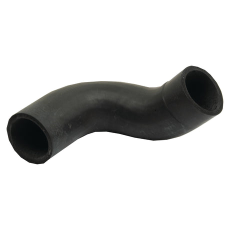 A Sparex Top Hose, black and curved with two open ends (Inner Ø of both ends: 45mm), isolated on a white background, compatible with Sparex Part No. S.3359 and includes a rubber hose clip.