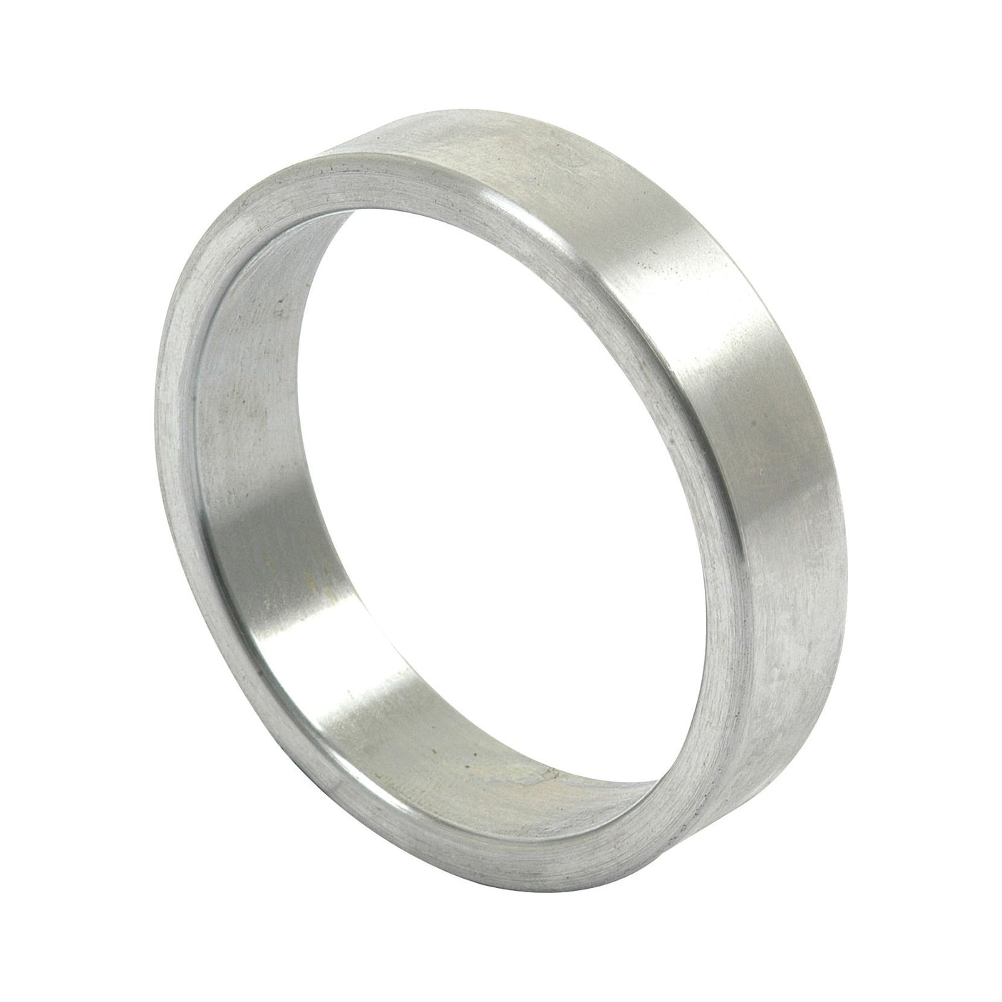 A silver metal spacer, featuring a slightly tapered edge and viewed at an angle against a plain white background, reminiscent of the precision found in Sparex's Spacer (Part No. S.59118).