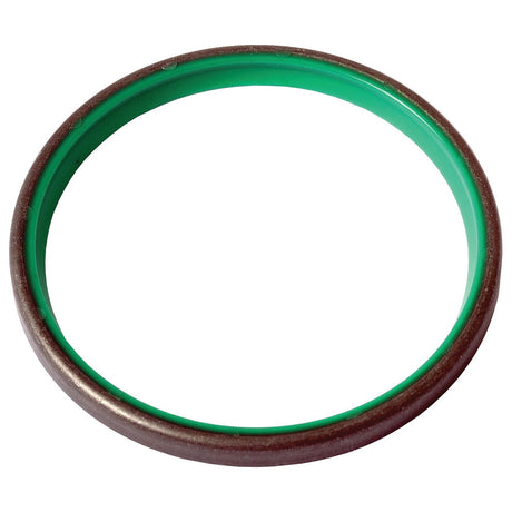 A round, green and brown plastic sealing ring against a white background, resembling the Lift Shaft Seal | Sparex Part No.S.59324 from Sparex.