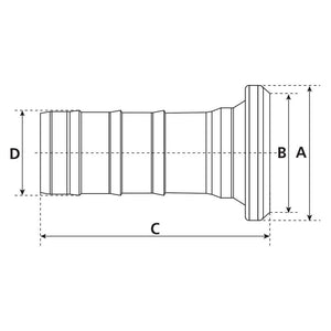 Coupling with hose end - Female 6'' (159mm) x6'' (152mm) (Galvanised)
 - S.59426 - Farming Parts