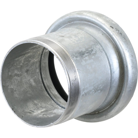 Sparex Coupling with Threaded End - Female 5'' (133mm) x 5'' (Galvanised) - S.59433 featuring a flared opening. The surface shows signs of wear and some discoloration.