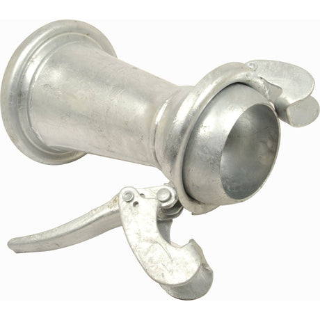 The Sparex Reducer Female/Male - 6 to 5'' (159-133mm) (Galvanised) - S.59452 includes a locking pin for securely connecting hoses or pipes.