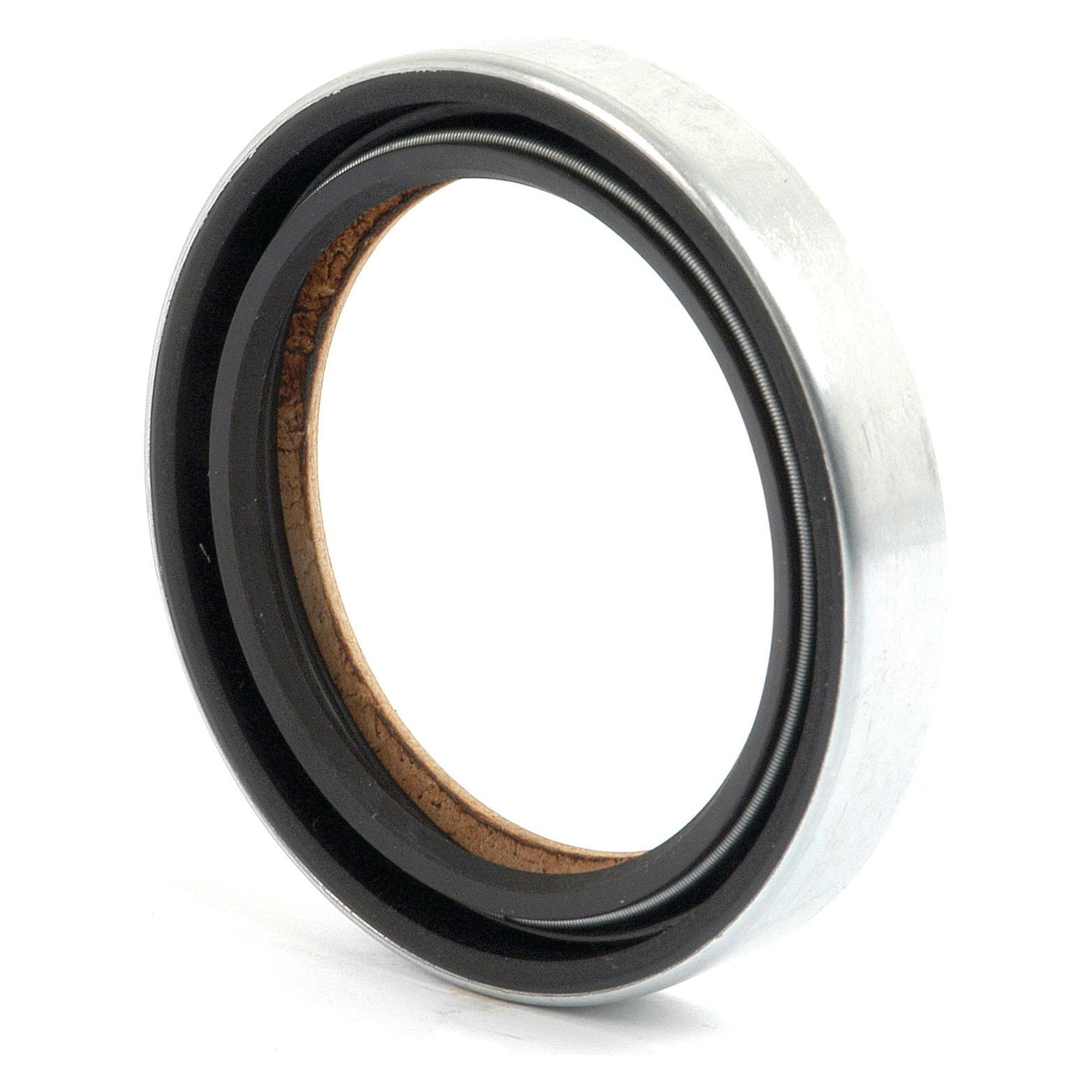 A close-up of the Sparex Oil Seal, measuring 69.85 x 92.07 x 14.30mm, made of metal and rubber, ideal for Seal Outer Halfshaft applications on Massey Ferguson equipment (Sparex Part No.S.5946).