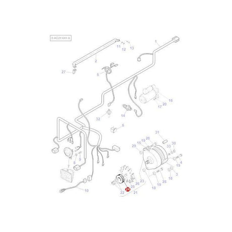 Massey Ferguson - Pulley - 1695617M1 - Farming Parts