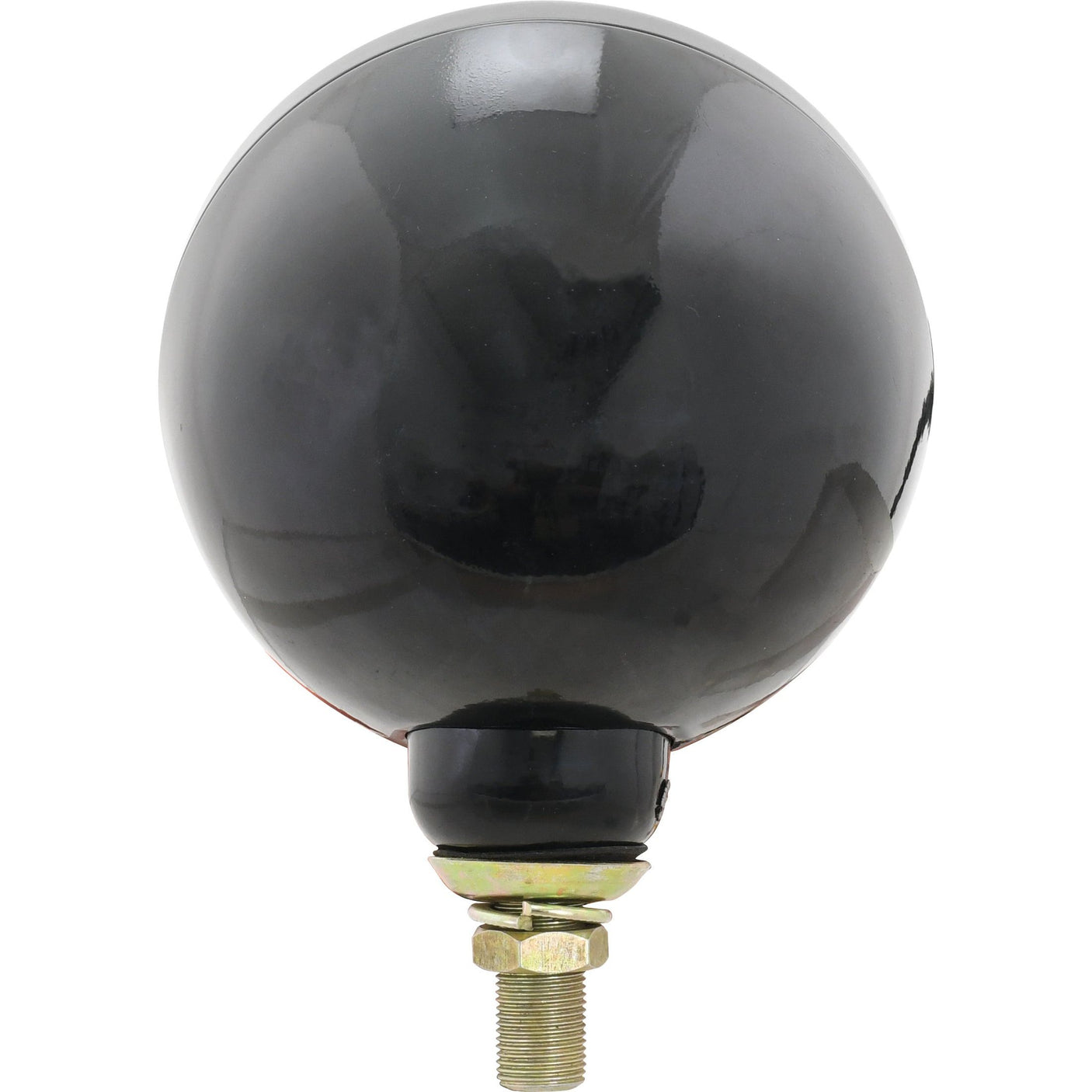 Close-up of a black, spherical Head Light (Halogen) with a metal mounting base and bolt at the bottom, compatible with Sparex accessories.