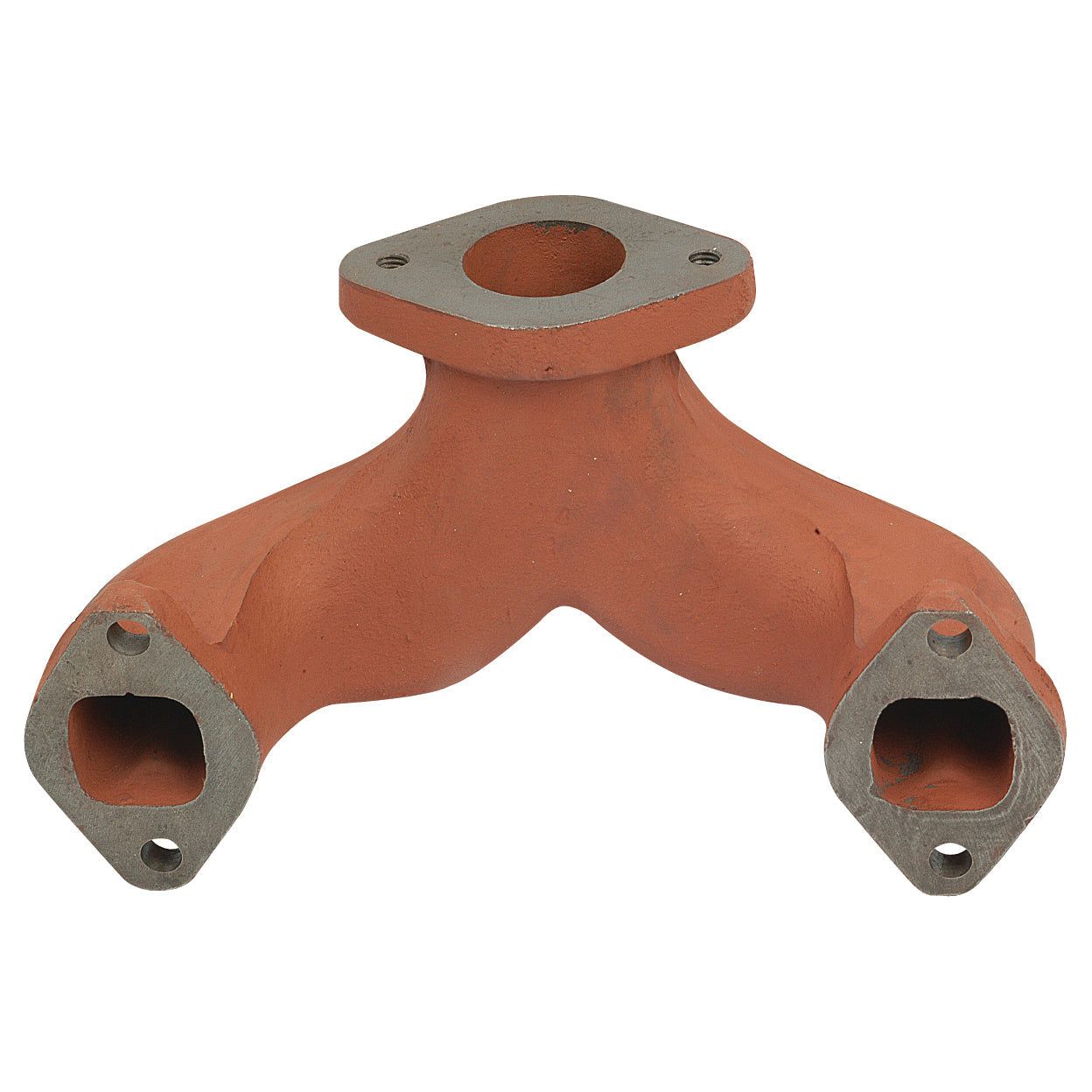 A rusty-colored metal exhaust manifold, model "Exhaust Manifold (4 Cyl.) - S.59540" by Sparex, featuring three mounting points and precise cylinder alignment.