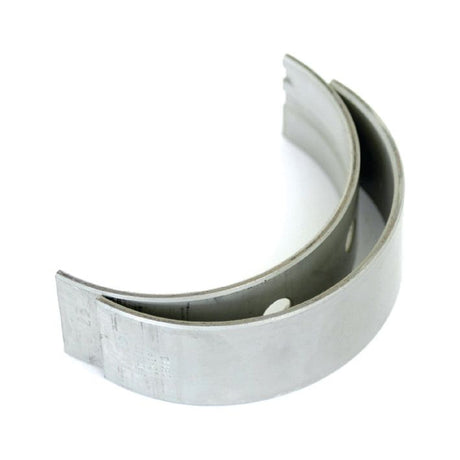 Two semi-circular metal bearing shells from Sparex, specifically the Main Bearing +0.010'' (0.25mm) (Pair) | Sparex Part No.S.59559, are positioned face to face, partially overlapping.