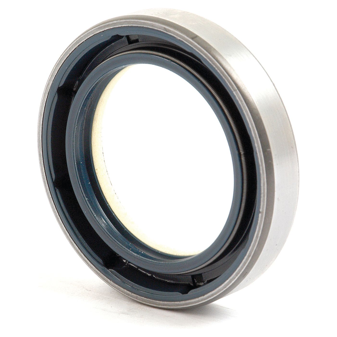 A metal circular seal with a black rubber inner ring, typically used as an oil or grease seal in machinery, such as the Sparex Seal - 4WD (Sparex Part No. S.59588) for Case IH / International Harvester models or Carraro 707 axles.