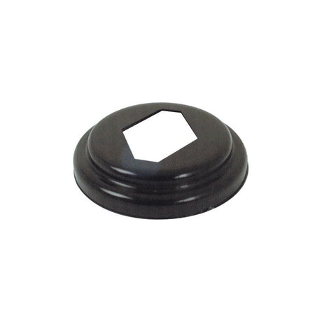 The Sparex Top Cap, part number S.59706 (90070589), is a black plastic grommet base with a hexagonal cutout in the center, perfect for Vicon applications or as part of your PS02 setup.