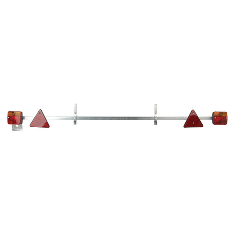 A 1.6m Sparex Lighting Bar (Halogen) for 12V equipped with two red triangular reflectors and two amber rectangular halogen lights, offering brake, tail, indicator, and number plate functions.