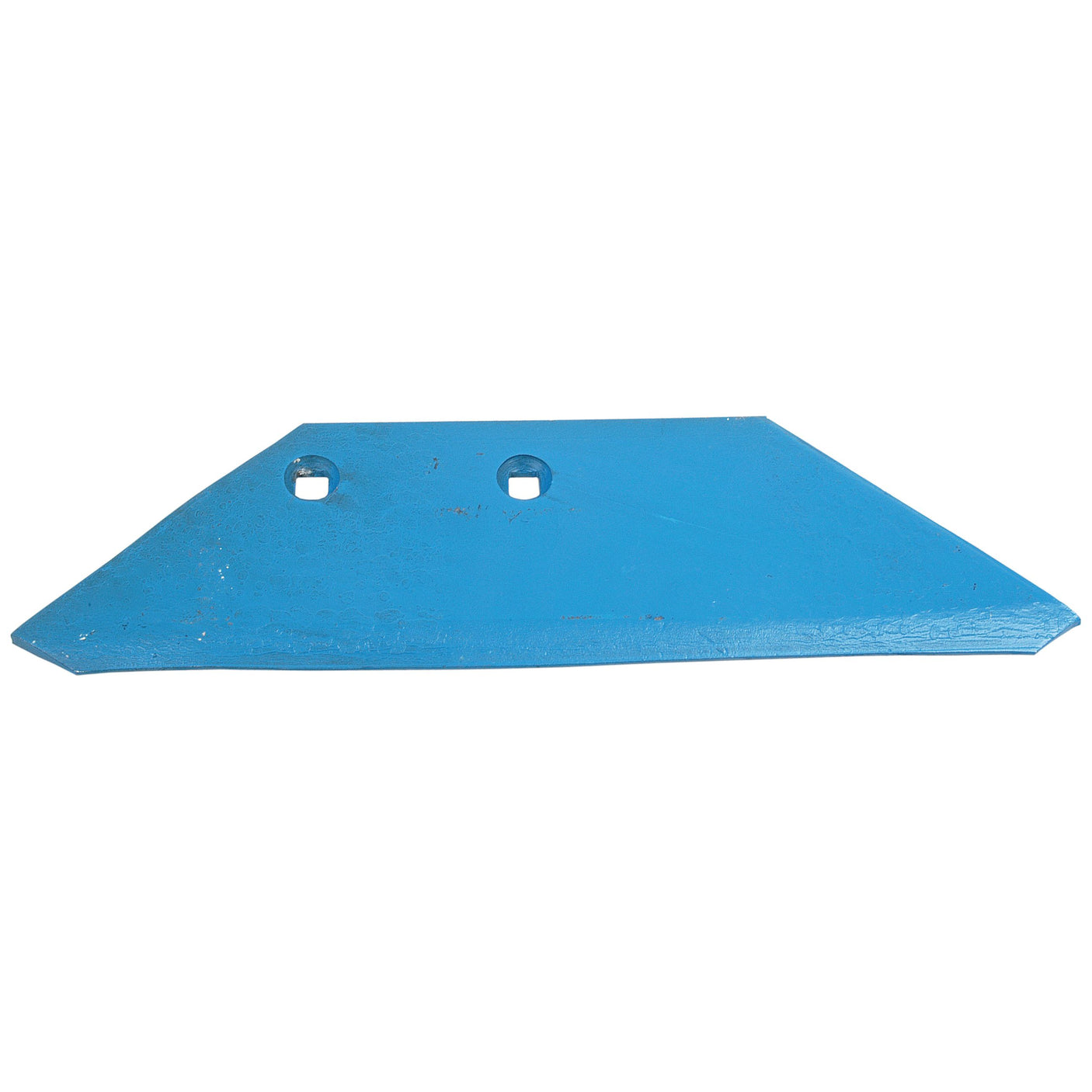 The Share Wing 350x8mm LH Replacement Part (Sparex Part No. S.59751) in blue metal features an angled design and has two holes for Sparex Fasteners. It is a suitable Primary OE Reference for Rabewerk GG51 models.