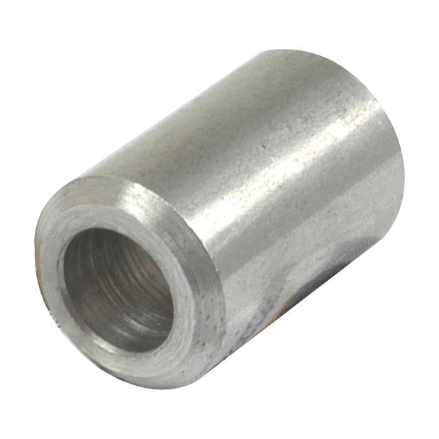 A cylindrical metal spacer with a hollow center hole, used in mechanical assemblies for alignment or spacing purposes, such as the Sparex Bush (ID: 13mm, OD: 22.15mm, Length: 34.5mm) - Replacement for McConnel To fit as: 7191054 | Sparex Part No.S.59793.