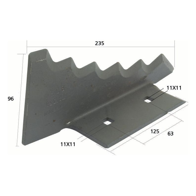 Feeder Wagon Blade 212mm x 97mm x 6mm
 - S.59795 - Farming Parts