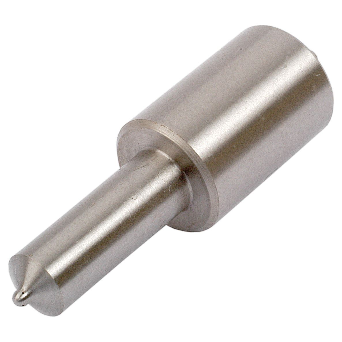 A metal cylindrical mechanical part with a tapered end and a flat base, akin to the Fuel Injector Nozzle (Sparex Part No. S.60249) commonly used in Perkins or Massey Ferguson engines by Sparex.