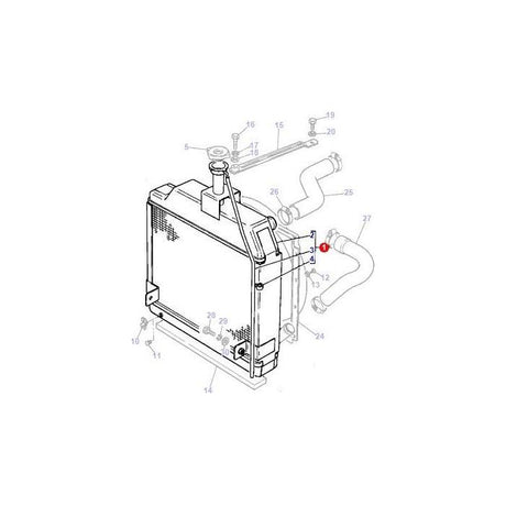 Massey Ferguson - Radiator - 25352M98 - Farming Parts