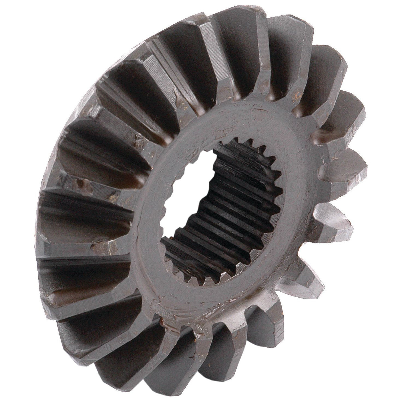 The Sparex Pinion Gear (Part No. S.60413) features angled teeth and a hollow center, making it ideal for transmitting motion between intersecting shafts in machinery.