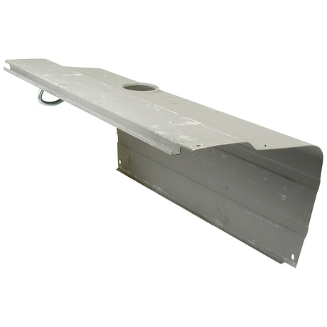 The Sparex Bonnet - LH (Part No. S.60428) is a gray metal bracket featuring a hinge and a central circular cutout, designed for mounting purposes on Ford/New Holland machinery.