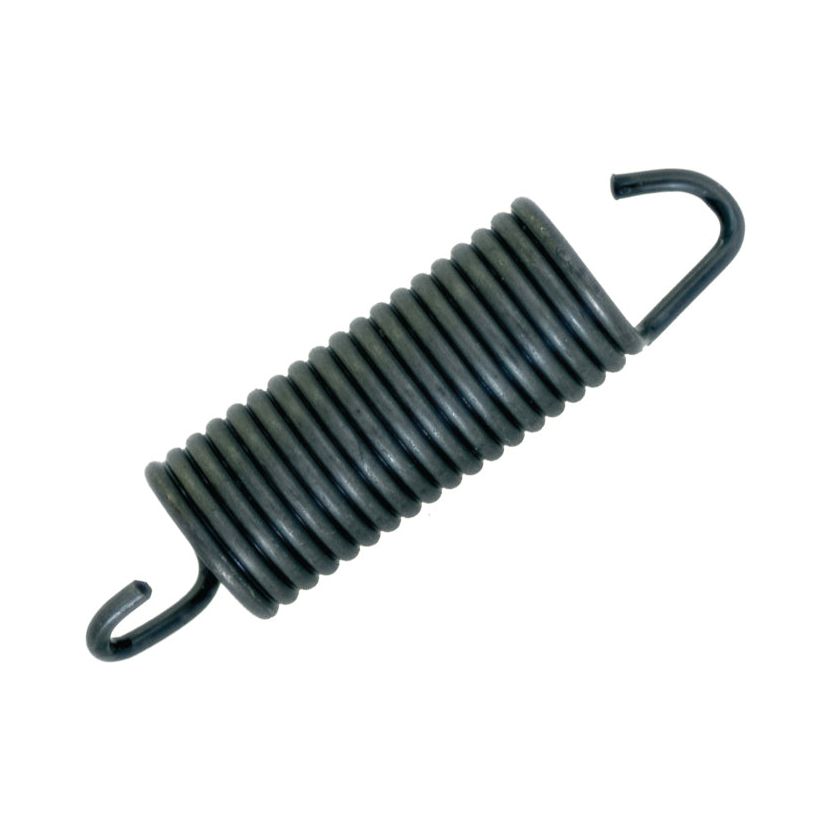 An image of a tightly wound, cylindrical metal spring with hooks on both ends, known as the Brake Pedal Return Spring and sourced from Sparex (Part No. S.60429), ideal for Ford/New Holland vehicles.