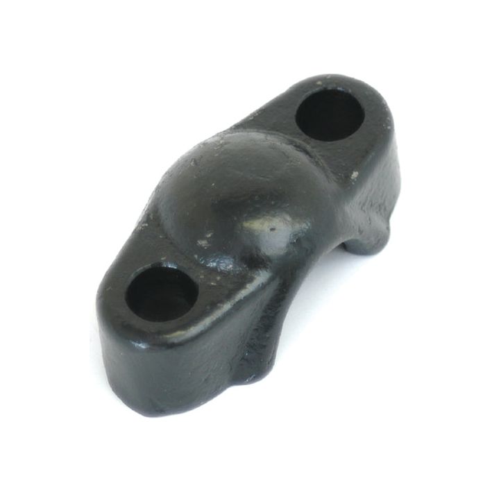 A black metal Radius Rod Cap with two mounting holes, suitable for use with Ford/New Holland radius rod assemblies, branded as Sparex Part No. S.60459.