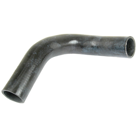 A black, slightly curved rubber hose with open ends, commonly used in automotive or industrial applications, often secured with a hose clip for added stability. This product is known as the Sparex Bottom Hose (Sparex Part No. S.60522), featuring an inner diameter of 35mm at the smaller end and 37mm at the bigger end.