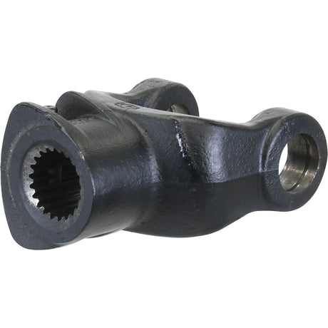 The Sparex PTO Yoke - Quick Release (U/J Size: 35 x 106.5mm), identified by Part No. S.6069, features a black, cylindrical design with a 1 3/8''-21 splined hole at one end and a smooth, larger hole at the other end, and is commonly used in PTO Series for Massey Ferguson tractors.