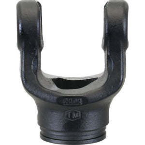 A black forged metal PTO Tube Yoke from Sparex, with two arms and a cylindrical base. It features a matte finish and is marked with "TM" and "2114" on the front, indicating its inclusion in the PTO Series. The yoke fits U/J size 22 x 54.8mm and has a triangular profile measuring 32.5 x 32.5 x 2.6mm, referenced as part number S.6071 or Ref: 12503 by Sparex.
