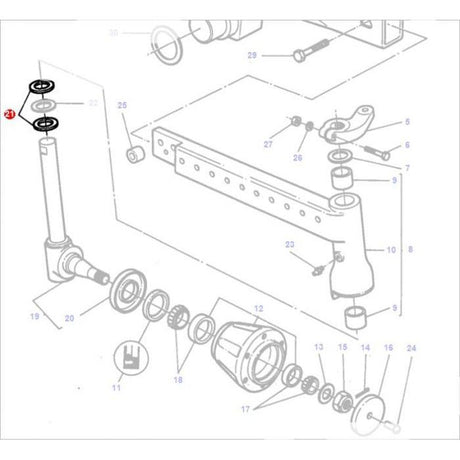 Massey Ferguson - Thrust Washer - 3618693M1 - Farming Parts