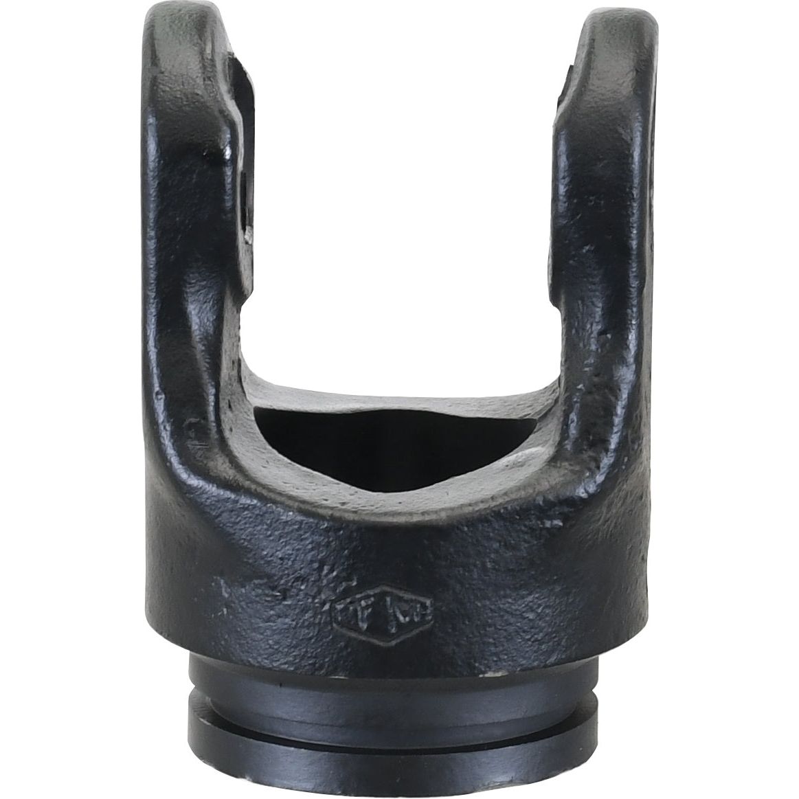 The Sparex PTO Tube Yoke (Sparex Part No. S.6083), featuring a U/J size of 36 x 89mm with a lemon profile and dimensions of 57.5 x 48 x 4mm, is a black metal yoke with a U-shape and cylindrical base, typically used in mechanical or automotive applications within the Sparex PTO Series.