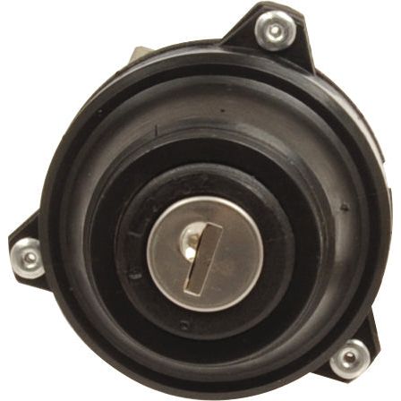 Close-up image of the Ignition Switch (Sparex Part No. S.61024), featuring a keyhole in the center and three screw points on the outer rim for mounting, commonly found in Sparex parts for John Deere equipment.