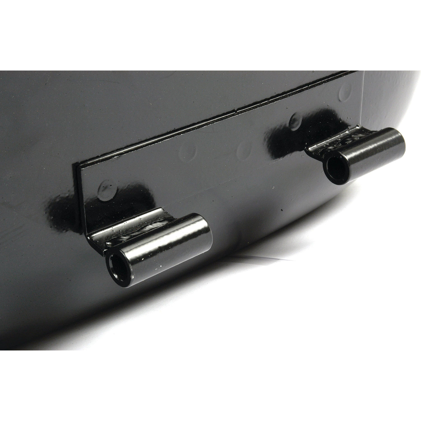 Close-up of a black metallic hinge with two tubes attached to a Sparex Seat Assembly (Sparex Part No. S.61144) surface.