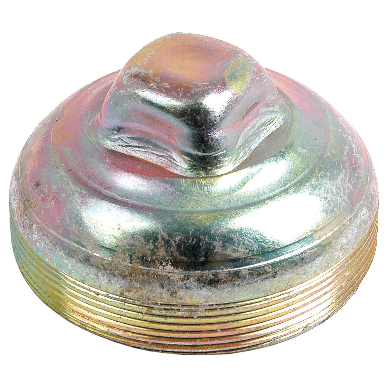 A Sparex Hub Cap (Part No. S.61199) featuring a metallic, threaded design with a shiny, reflective surface and a domed shape on top.