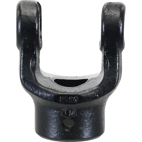 Sparex PTO Yoke - Pinhole Yoke (U/J Size: 22 x 54.8mm) features a black metal construction with a centered hole and a bolt at the base, compatible with PTO Series.