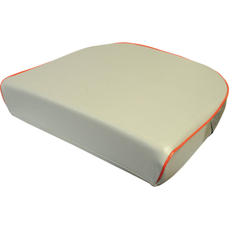 A gray, slightly slanted Sparex Seat Cushion with red piping around the edges, reminiscent of the quality you'd find in Massey Ferguson tractor seats (Sparex Part No. S.612).