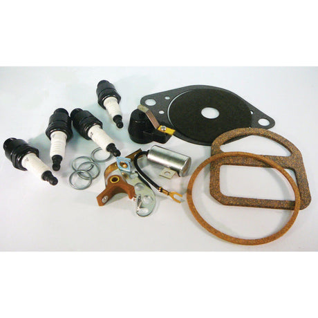 The Ignition Kit by Sparex (Part No. S.61352) is perfect for Ford/New Holland models and features Sparex standard tip plugs, gaskets, a contact set, and other small automotive components on a white background.