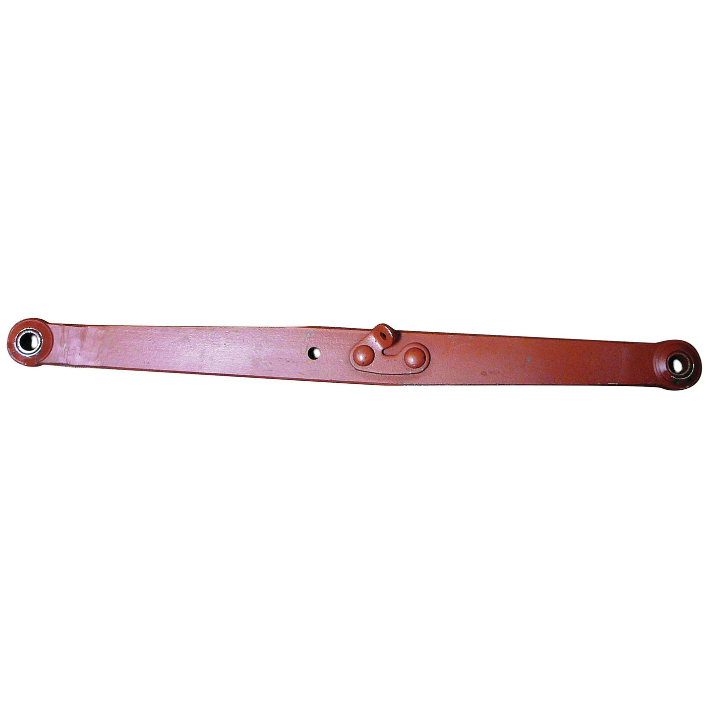 A gloss-finished red Lower Link Lift Arm, featuring pivot points and mounting holes on each end, suitable for Ford/New Holland applications, brought to you by Sparex (Part No. S.61415).