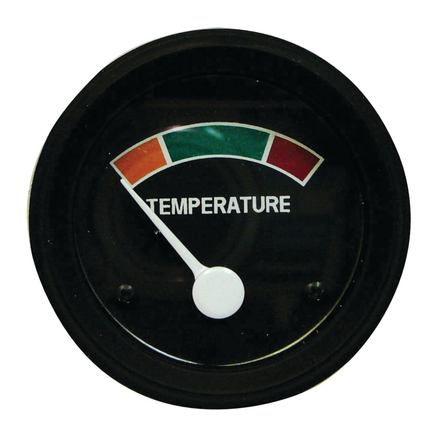 Sparex Water Temperature Gauge featuring an illuminated analog display with the needle pointing towards the green section between the red and orange areas.