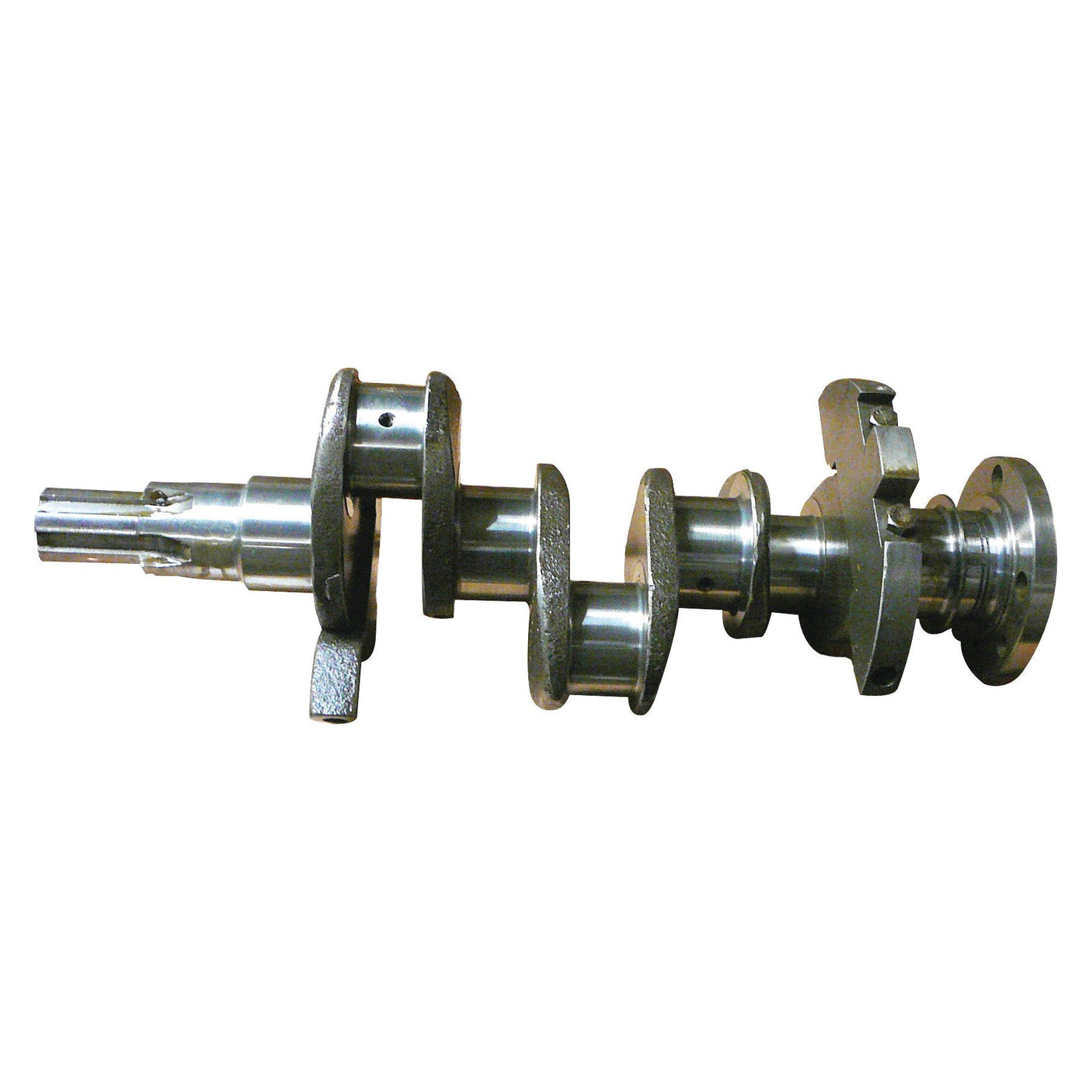 A Sparex Crankshaft (3 Cyl.) - David Brown 2.7L, featuring multiple connecting rods and counterweights, is displayed against a white background.