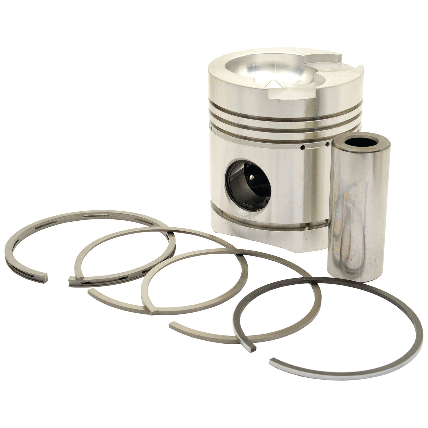 A Sparex Piston & Ring Set (Sparex Part No. S.61567) for the David Brown 990, which includes a metal piston, associated rings, and a wrist pin, displayed on a white background.