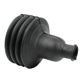 The Sparex Rubber Boot - Top Cover - Gear Assembly (Sparex Part No.S.61785) is a black rubber boot with ridges, designed for use as a protective cover for joints or machinery components within gear assemblies, including those found in Ford/New Holland equipment.