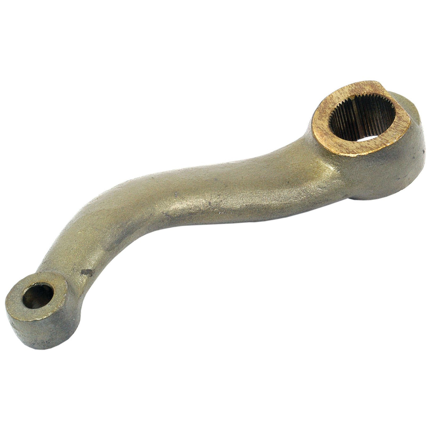 A Sparex Drop Arm (2WD) - Sparex Part No. S.61851 with a circular opening on one end and a smaller hole on the other.