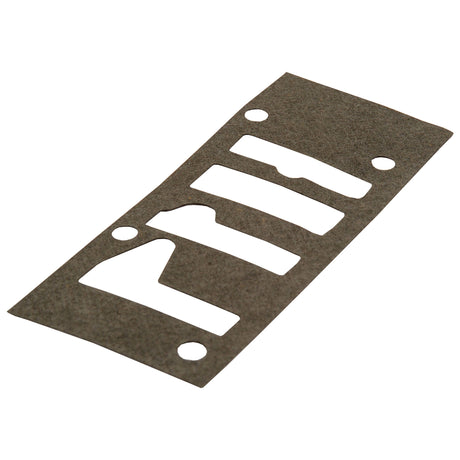 The Input Housing Gasket (Sparex Part No. S.61853) from the Sparex brand is a flat, rectangular gasket featuring four cut-outs and two holes for fastening, specifically designed for use in the Multi Power Housing of the Landini 7830.